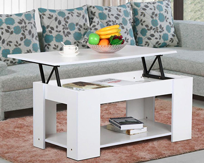 white fold up coffee table